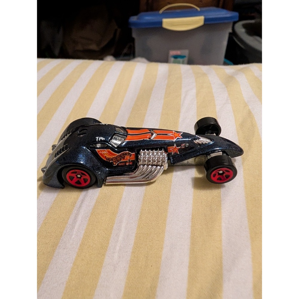 2016 Hot Wheels Target Retro Heritage Series HAMMERED COUPE Dark Blue w/Red 5 Sp